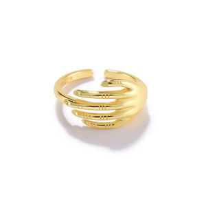 Silver Rainbow Oval Diamond Zircon Opening Rings Women Unique Hand Encircle Moon