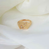 Silver Rainbow Oval Diamond Zircon Opening Rings Women Unique Hand Encircle Moon