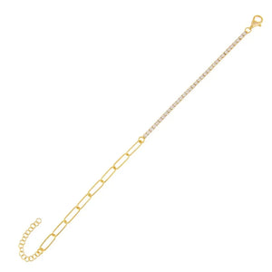 Square Zircon Chain Bracelet Women Hollow O Chain Party Jewelry