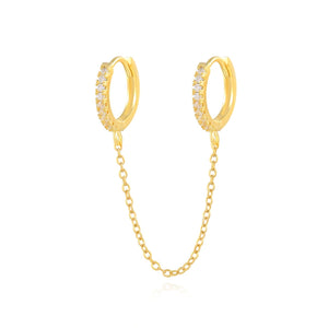 925 Silver Long Chain Earring Hoop Earrings Silver Jewelry Oorbellen