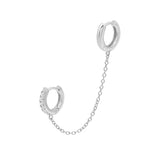 Gothic Punk 925 Silver Handcuff Earrings