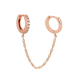 Gothic Punk 925 Silver Handcuff Earrings