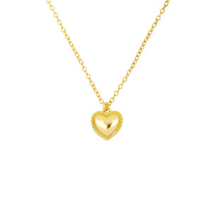 Heart Shape Pendant 925 Silver Necklace For Women