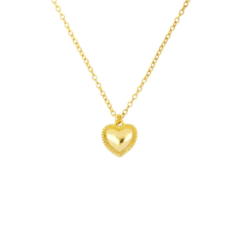 Heart Shape Pendant 925 Silver Necklace For Women