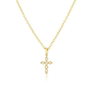 Ins Style 925 Sterling Silver Cross Necklace for Women Choker Chain
