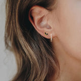 925 Silver Paper Clip Stud Earrings Oval Style Pierced Earrings for Women