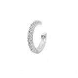 Crystal Rhinestone Ear Cuff Earrings Sterling Silver
