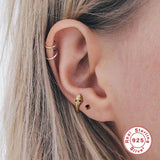 925 Silver Gothic Snake Earrings for Women