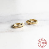 925 Silver Gothic Snake Earrings for Women