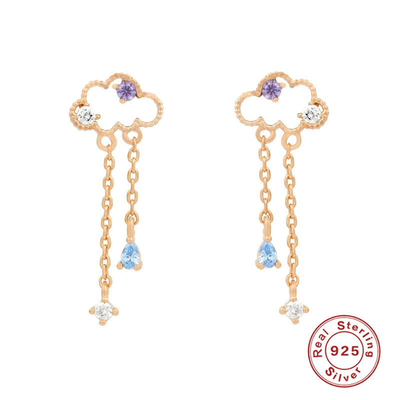 Silver& 18K Plated Bear Rabbit Stud Earring for Women