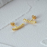 Round Zircon 925 Silver Stud Earrings For Women Minimalism Jewelry