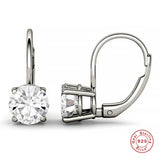 Moissanite Hoop Earrings 925 Silver Earlobe Buckle With Certificate