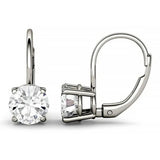 Moissanite Hoop Earrings 925 Silver with Certificate