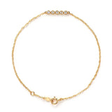 Zircon Scrollwork Bracelet Geometric Frame Charm Chain
