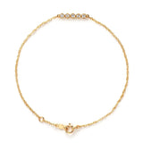Zircon Scrollwork Bracelet Geometric Frame Charm Chain Wedding Party Jewelry