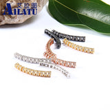 10-Piece Clear Cz & Copper Tube Charms for DIY Bracelet