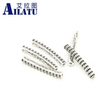 Long Tube Brass Metal Charm CZ for DIY Bracelet Making