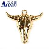 Zinc Alloy Ox Head Pendant for DIY Necklace, Herdsman's Auspicious Totem