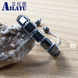 Autumn Hematite Stone Beads Macrame Bracelet