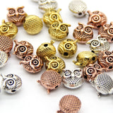 DIY Owl Charm Beads Metal Spacer for Bracelet Jewelry