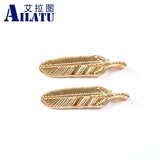 Feather Pendant for DIY Bracelet or Necklace Jewelry