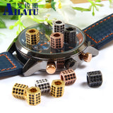 Hexagonal Prism Charm with Cubic Zirconia and Copper for Bracelet DIY