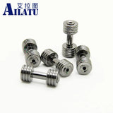 Man Power Symbol Alloy Metal Motivation Dumbbell Charm Beads