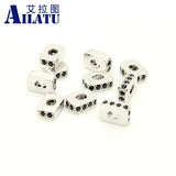 CZ Square Beads for DIY Bracelet and Necklace