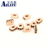 CZ Square Beads for DIY Bracelet and Necklace