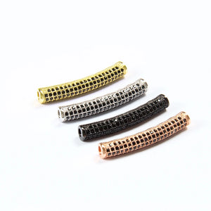 Micro Pave CZ Tube Charms for DIY Bracelet & Necklace