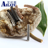 Micro Pave CZ Tube Charms for DIY Bracelet & Necklace
