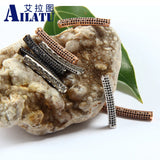 Micro Pave CZ Tube Charms for DIY Bracelet & Necklace