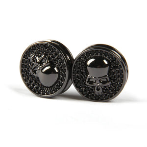 Micro Pave Cz Skull Coin Charm for DIY Bracelet or Necklace