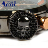 Micro Pave Cz Skull Coin Charm for DIY Bracelet or Necklace