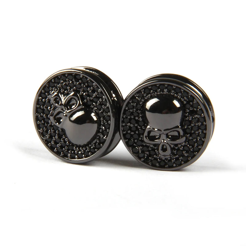 Micro Pave Cz Skull Coin Charm for DIY Bracelet or Necklace