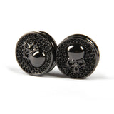 Micro Pave Cz Skull Coin Charm for DIY Bracelet or Necklace