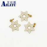 CZ Star Of David Heart Charm for Bracelet & Necklace