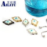 Shell Hand Charm Micro Paved Clear Cz DIY Jewelry Bracelet Necklace
