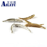 20pcs Zinc Alloy Feather Decorated for DIY Necklace Jewelry