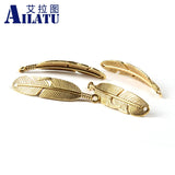 20pcs Zinc Alloy Feather Decorated for DIY Necklace Jewelry