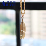 20pcs Zinc Alloy Feather Decorated for DIY Necklace Jewelry