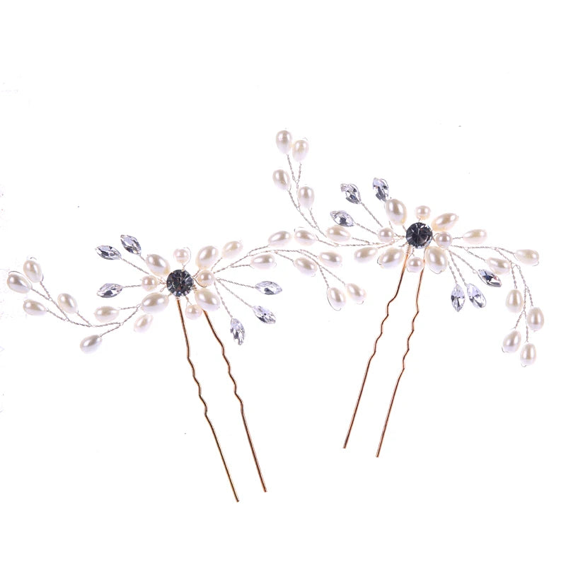 AiliBride Wedding Pearl Hair pins Hair Accessories