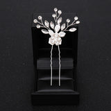 AiliBride Flower Pearl Wedding Hair pins Bridal Hair Accessories