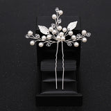 AiliBride Flower Pearl Wedding Hair pins Bridal Hair Accessories