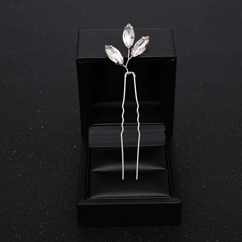 AiliBride Flower Pearl Wedding Hair pins Bridal Hair Accessories