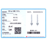925 Silver CZ Water Drop Hoop Earrings Wedding Jewelry