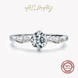 925 Silver 1.0ct Zirconia Finger Ring Wedding Jewelry