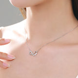 925 Silver Infinite Love CZ Necklace for Women