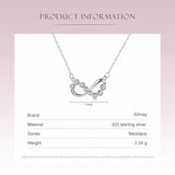 925 Silver Infinite Love CZ Necklace for Women