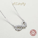 925 Silver Infinite Love CZ Necklace for Women